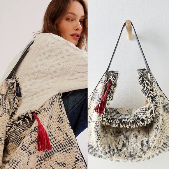 FREE PEOPLE Miramar Carryall Bag In Azulejos NWT - Picture 1 of 9